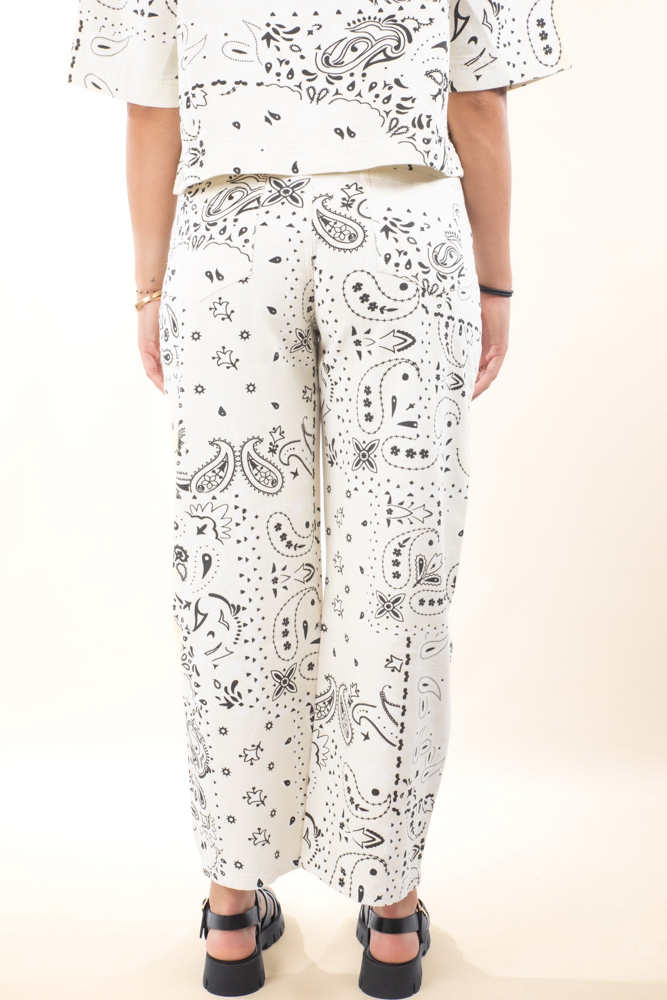 Pantalon beige bandana