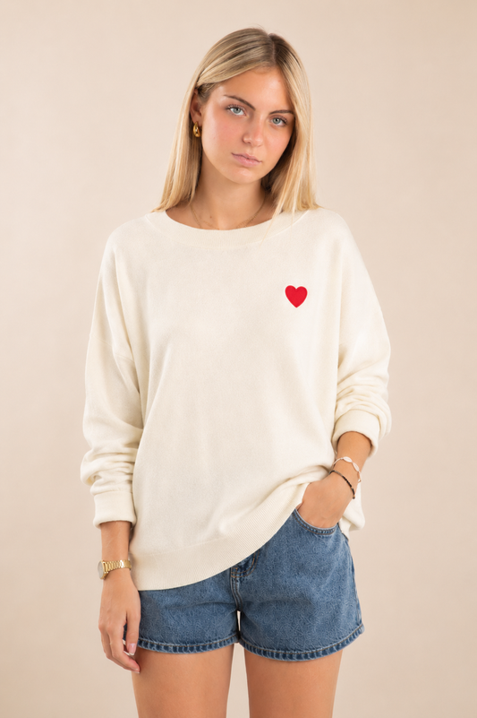 Pull écru Amore