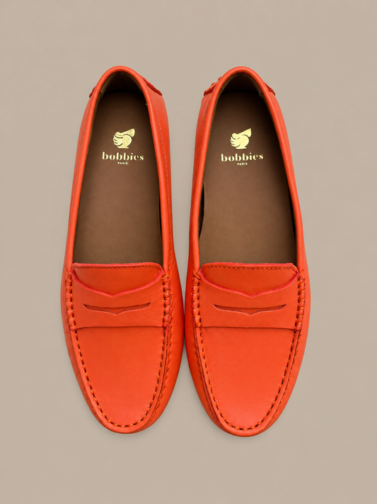 Mocassins à picots Bobbies Emma corail