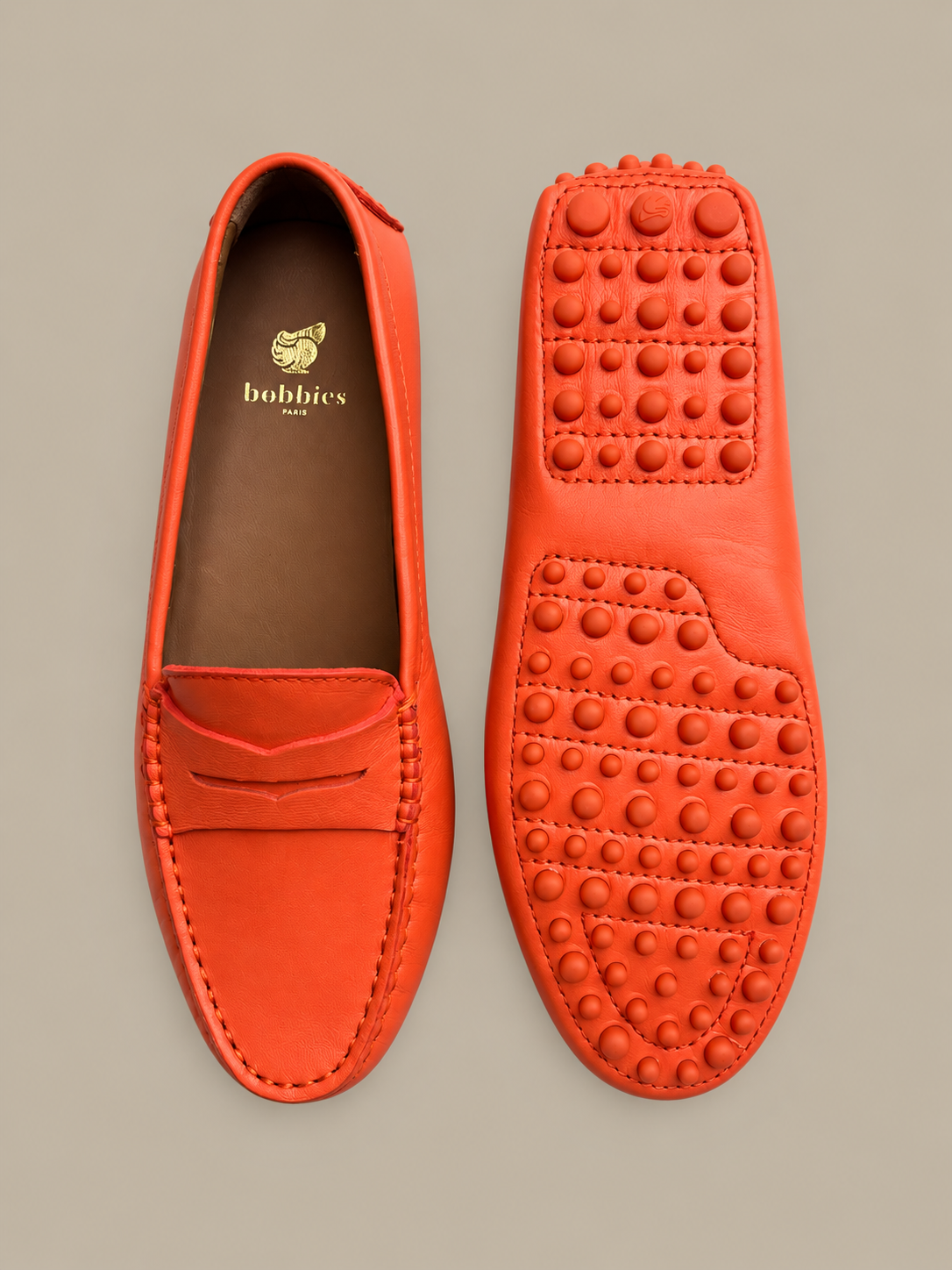 Mocassins à picots Bobbies Emma corail