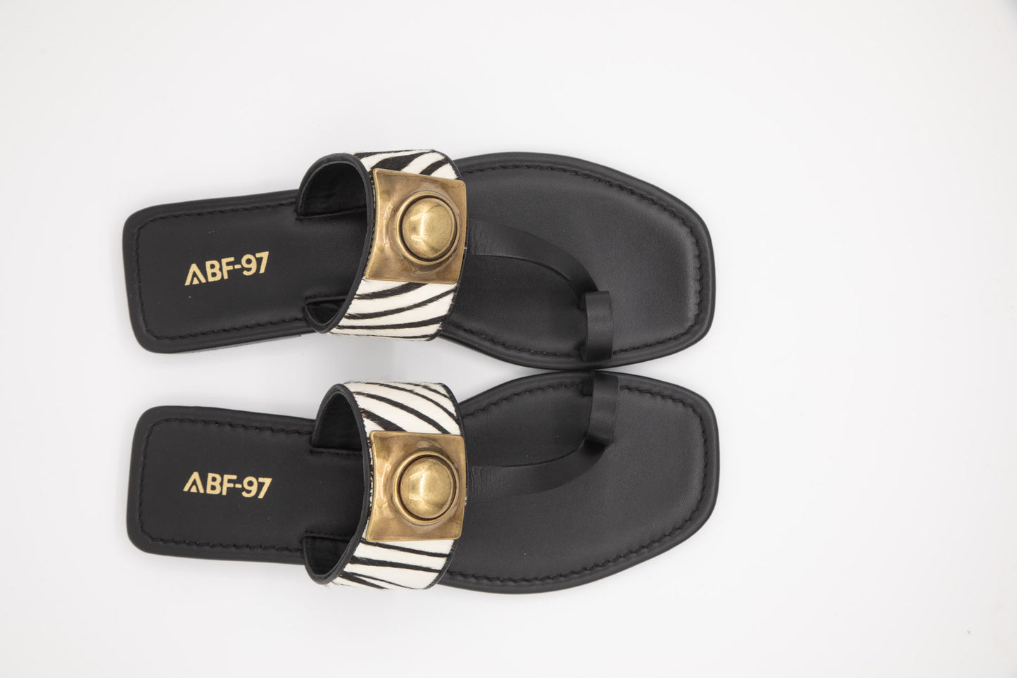SANDALES ABF-97 KS.26.27 NOIR/BLANC