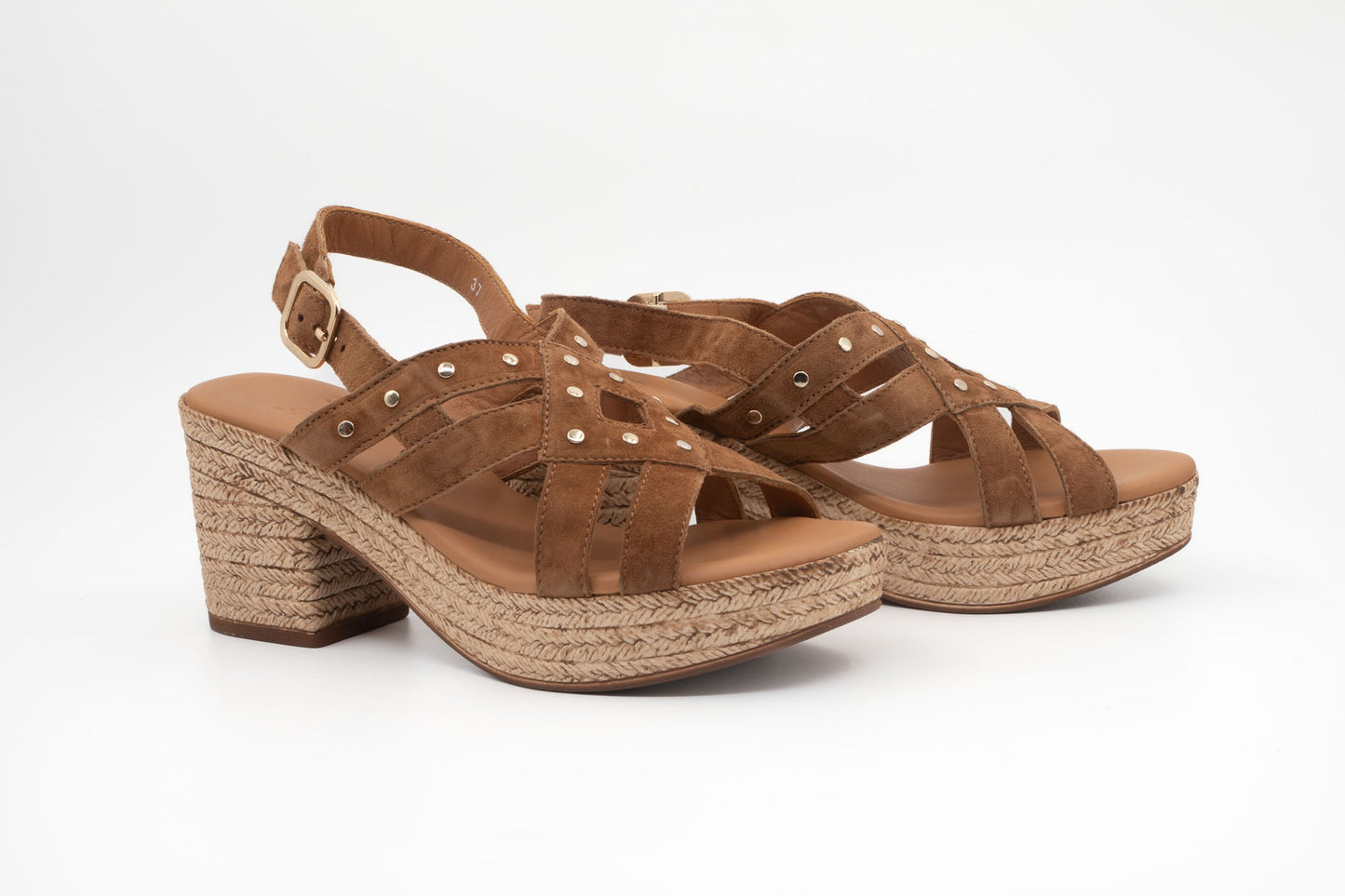 Sandales Aliwell Azucar chipée Camel